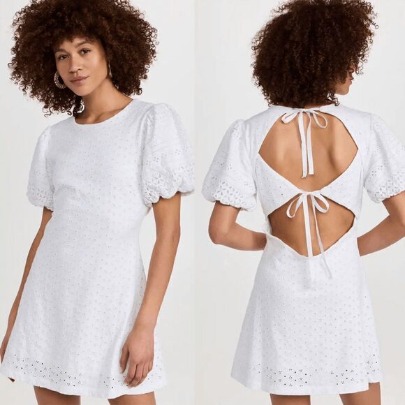 Free People Apricot Rose Mini Dress - White - Picture 1 of 1